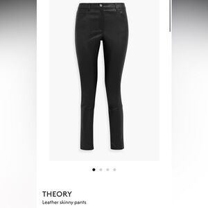 Theory leather skinny pants